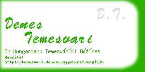 denes temesvari business card